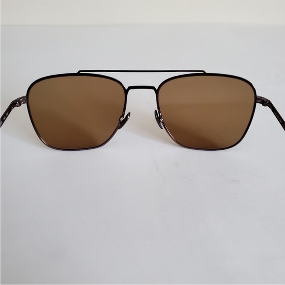 Authentic Lacoste L201SPC 033 54 Brown Metal Sunglasses - Picture 5 of 9
